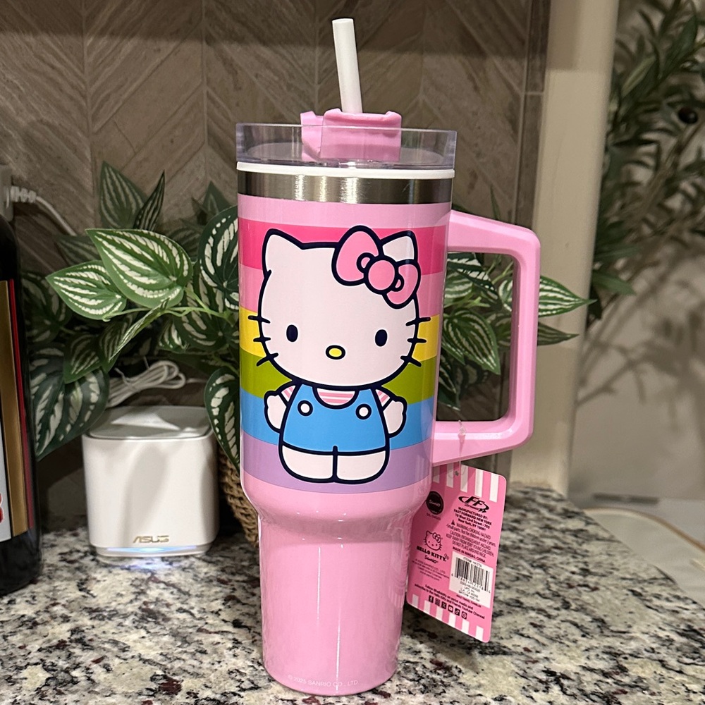 Hello Kitty Pink Tumbler with Straw